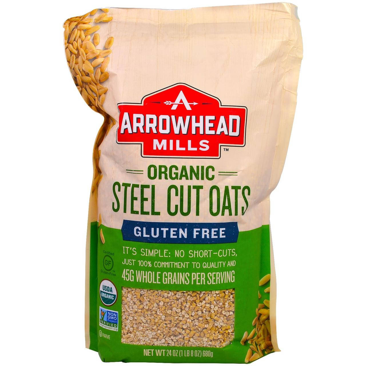 

Arrowhead Mills, Необработанный овес без клейковины, горячая каша, 24 унции (680 г)