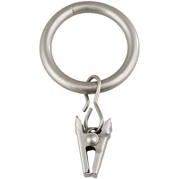 

Кольцо для штор металлическое с прищепкой 16мм СТАЛЬНОЕ