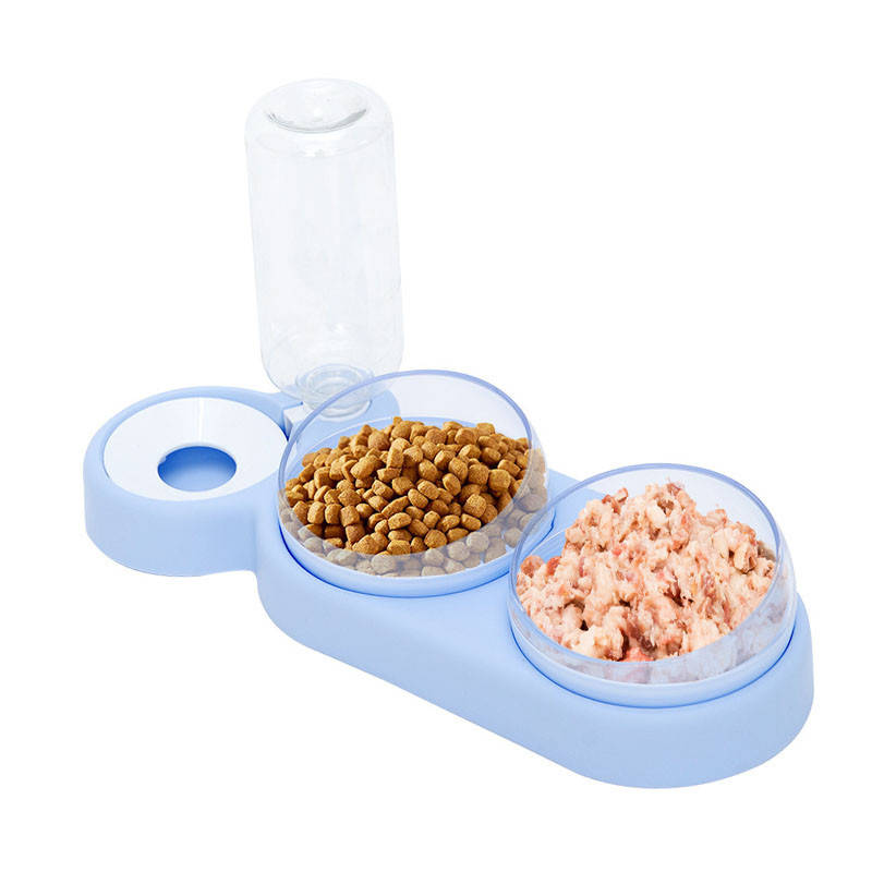 

Миска для котов Hoopet 20G0443G Blue кормушка с поилкой тройная, Голубой