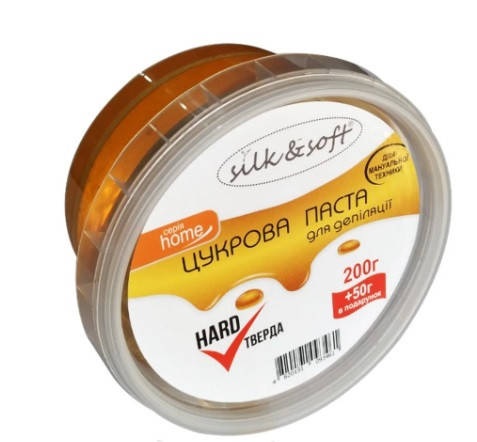 

Цукрова паста Мануальна 200+50г SILK & SOFT 01 екстра- (02 Тверда) - 03 ультра тверда