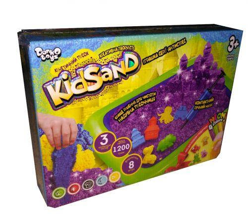 

Кинетический песок "KidSand" (1200 г) с песочницей (укр), Песочный