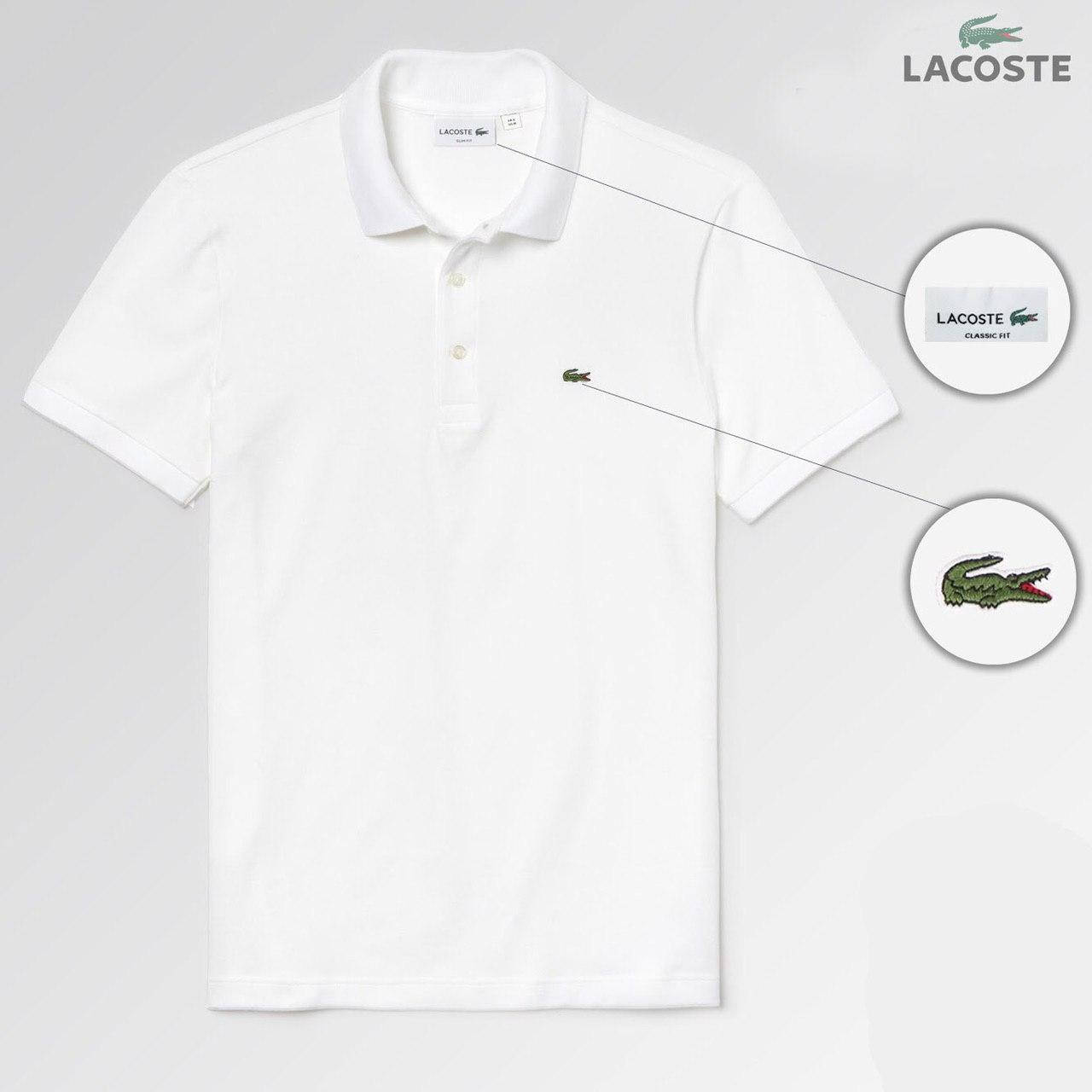

Мужское стильное поло Lacoste (белое)