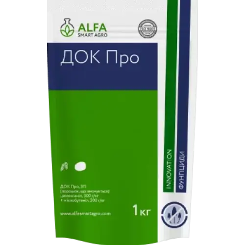 

Фунгіцид ДОК Про (Цимоксаніл, 300 г/кг + міклобутаніл, 200 г/кг)