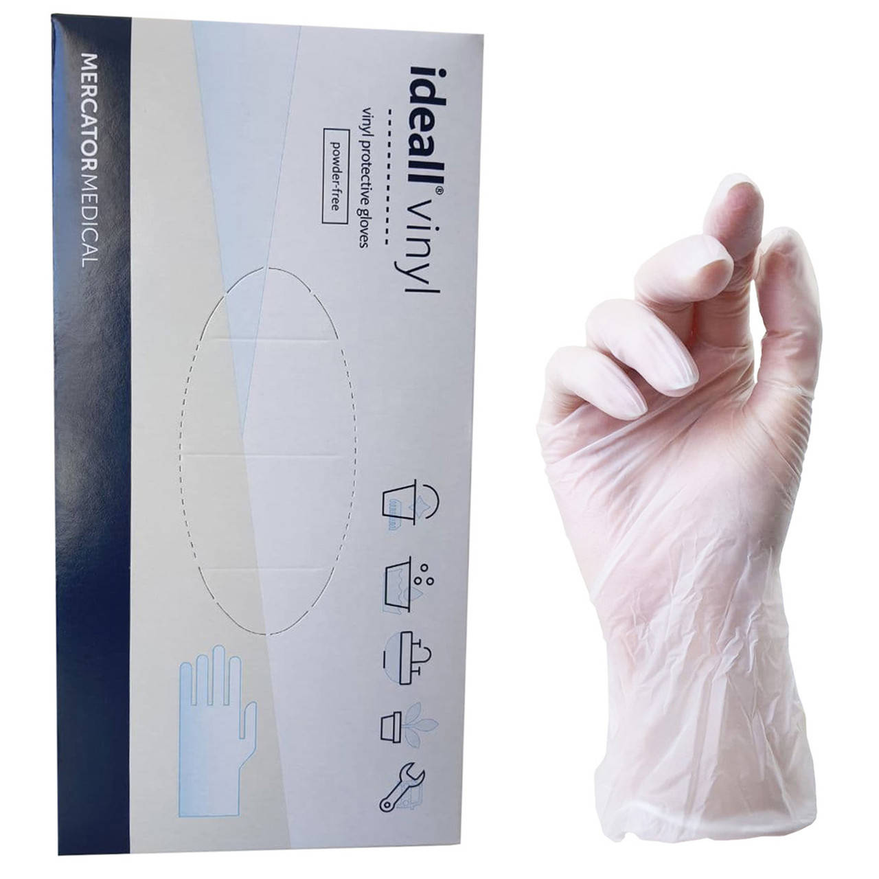 

Перчатки виниловые IDEAL М 100 шт