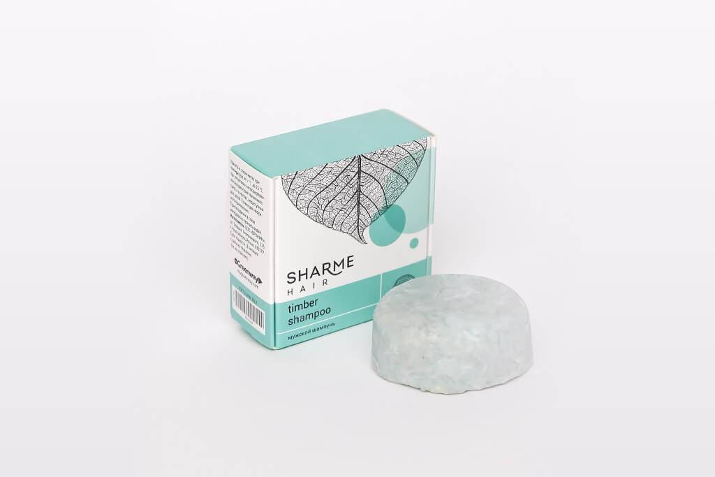 

Натуральный твердый шампунь для мужчин Sharme Hair Timber (древесный) (02766)