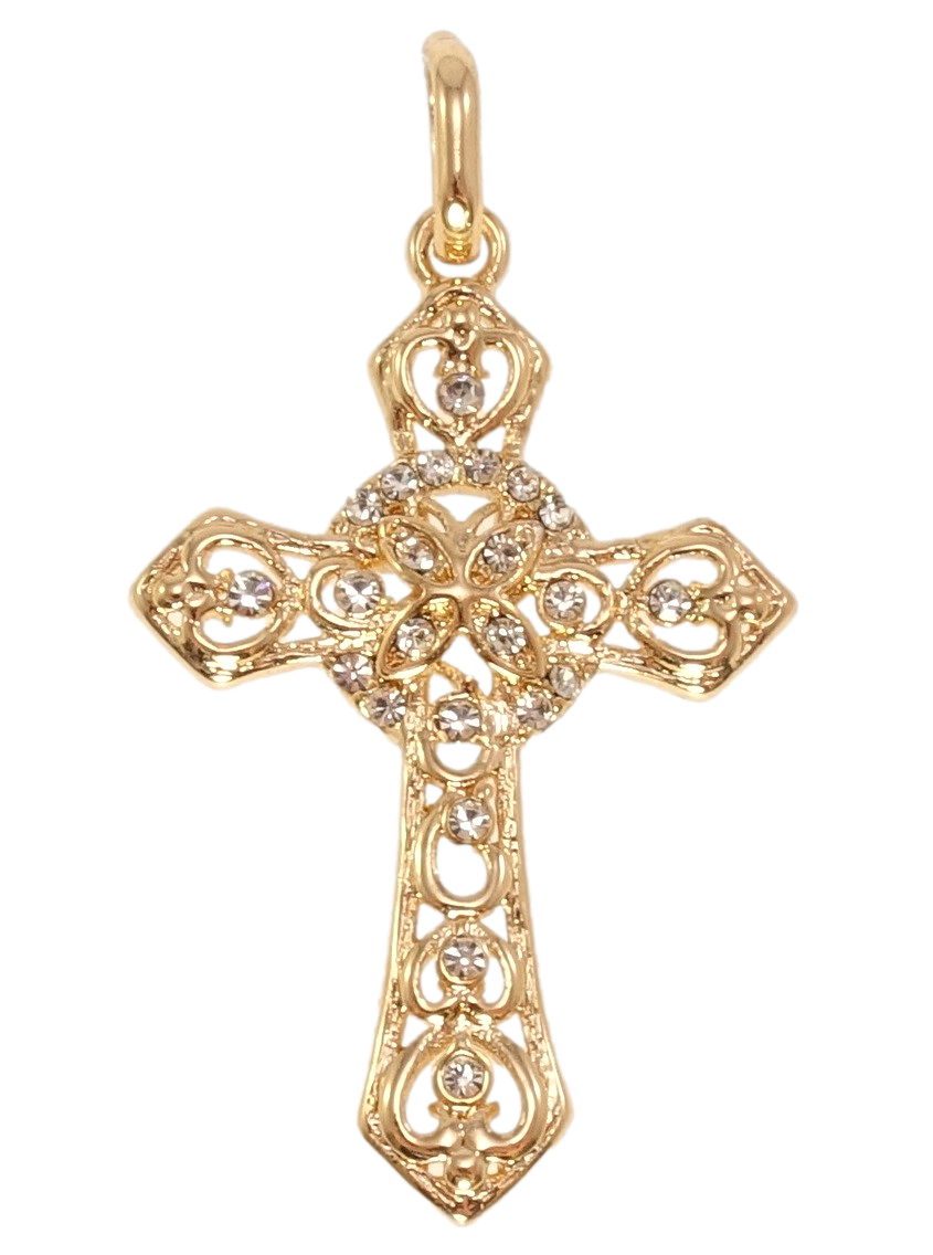 

Кулон Fallon Позолота 18К "Декоративный Крест с вставками циркония"