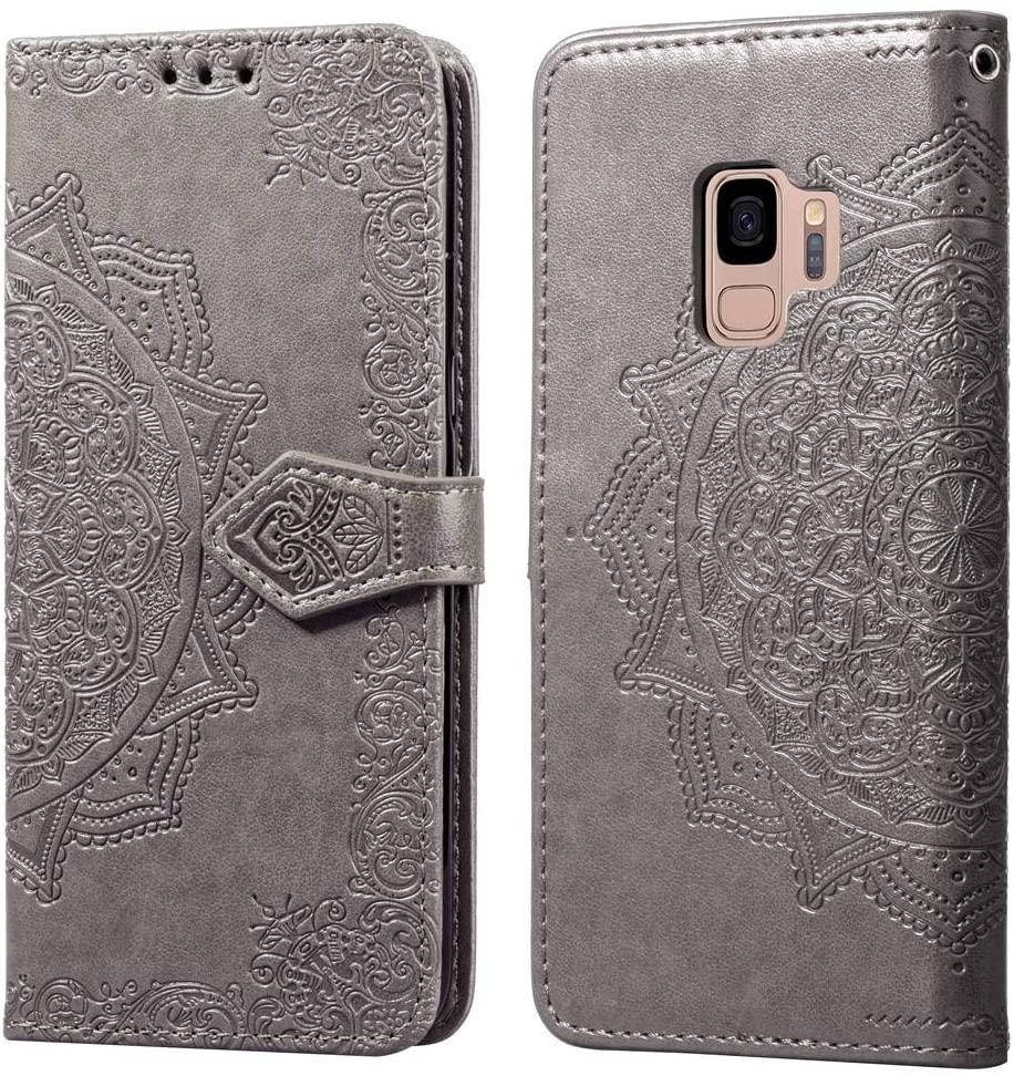 

Чехол Vintage для Samsung Galaxy S9 / G960 книжка с узором серый