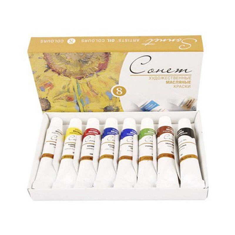 

Набор масляных красок СОНЕТ 8 цветов 10 мл, набор