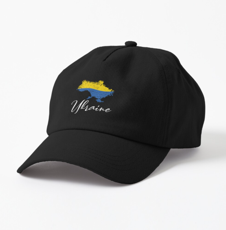 

Кепка Унисекс с патриотическим принтом Ukraine Map, Карта Украины, Черный