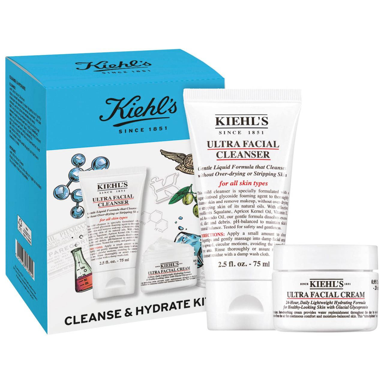 

Kiehl’s Hydration Starter Set Увлажняющий крем и очищающее средство для лица