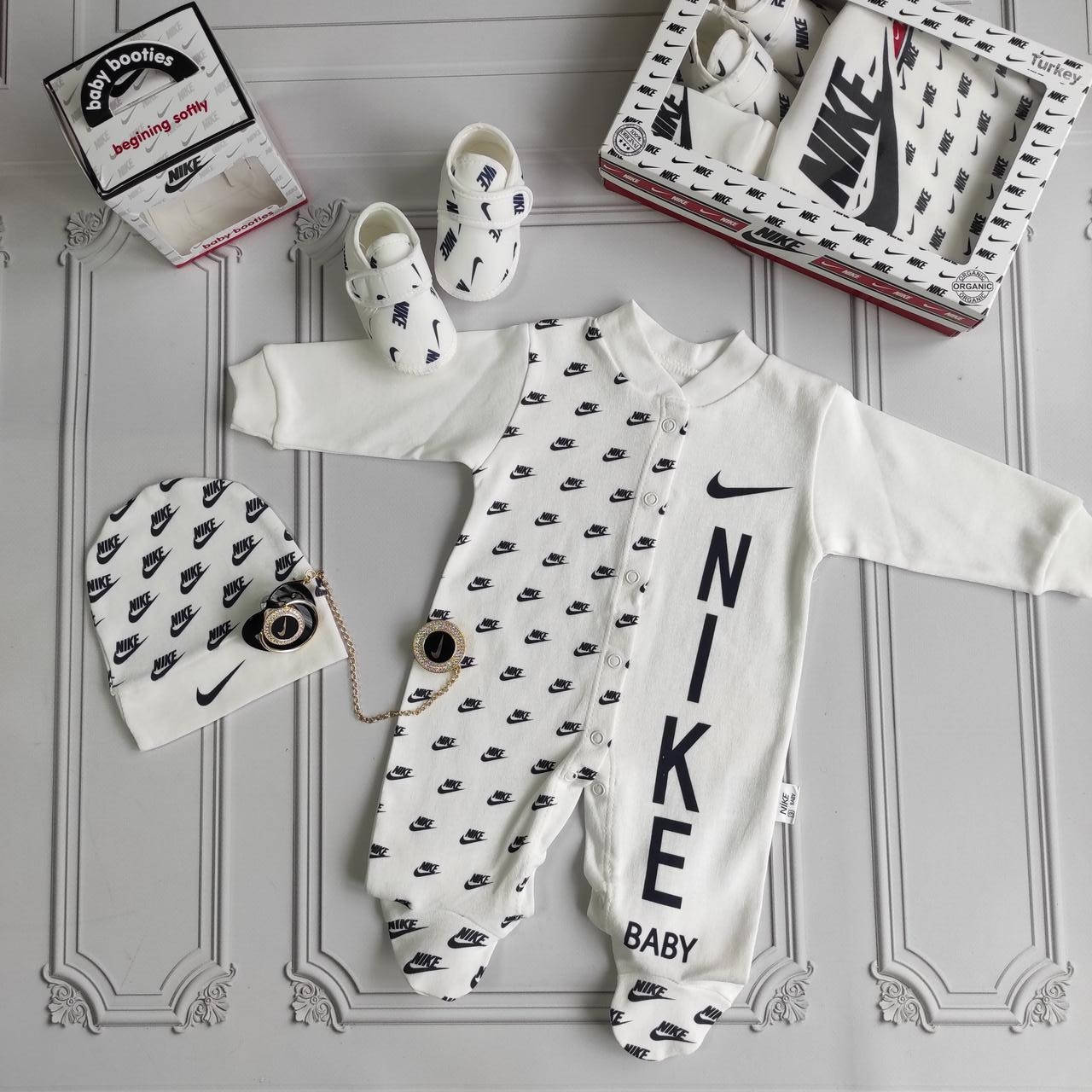 

Набор человечек с шапочкой, слип Nike baby
