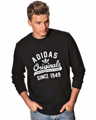 

Мужская спортивная кофта (спортивный свитшот) Adidas (Адидас), черная, Черный