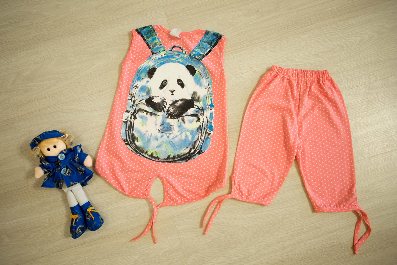 

Комплект "Пингвин" туника + бриджи 3D рисунок 36 розовый, Разные цвета