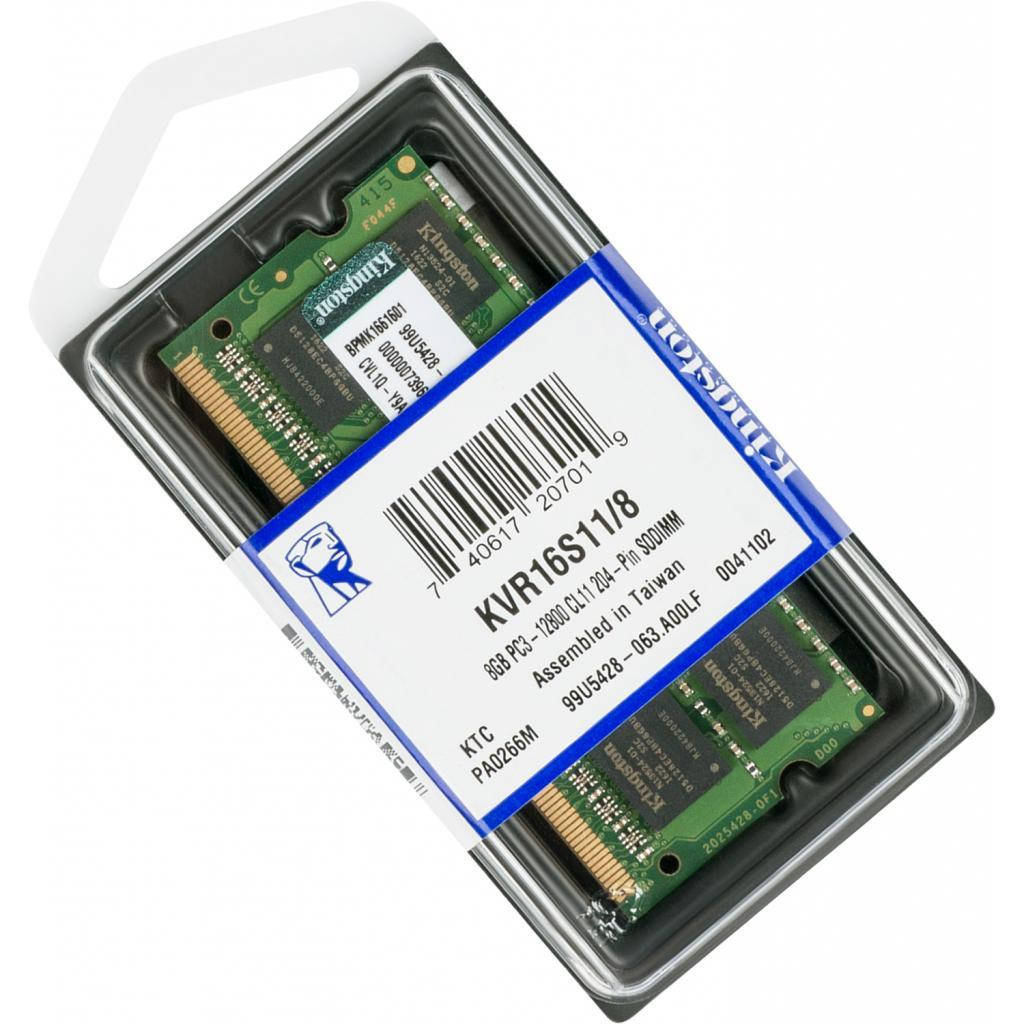 

Оперативная памть Kingston SODIMM DDR3-1600 8GB PC3-12800 (KVR16S11/8) DDR3 8Gb