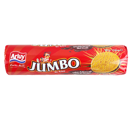 

Печиво Арлай Джамбо шоколадне Arluy jumbo choko 500g 15шт/ящ (Код : 00-00004882)