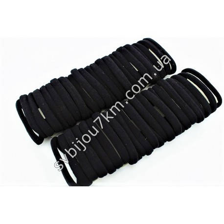 

Резинка для волос микрофибра черная оптом "Microfiber Hair Band", Черный