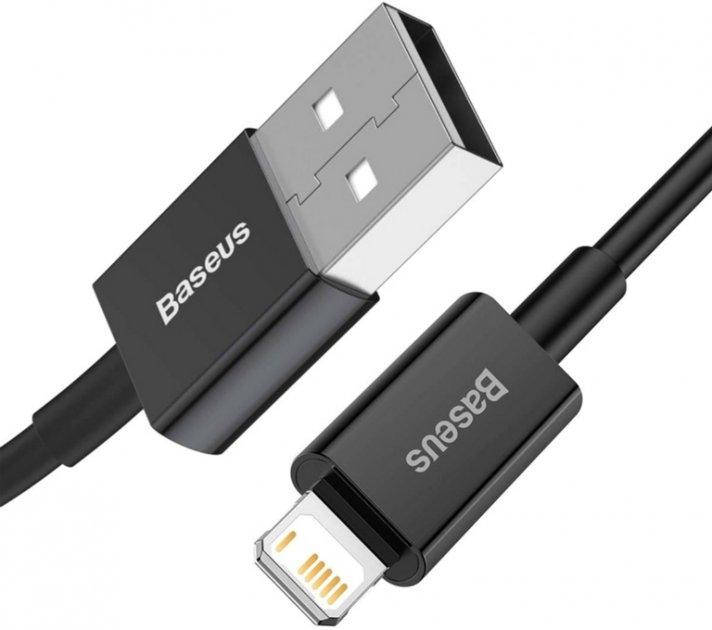 

Кабель Baseus Superior Series Fast Charging Data Cable USB to iP 2.4A 1m Black (CALYS-A01), Черный