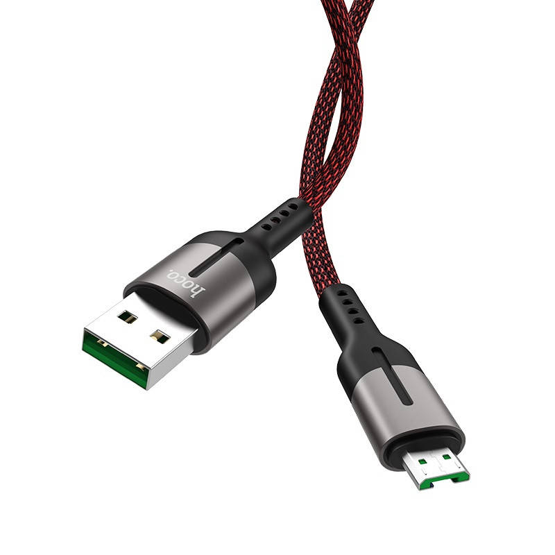 

Кабель Usb Micro USB HOCO U68 Gusto 4A 1.2m (круглый,тканевой) Black, Черный
