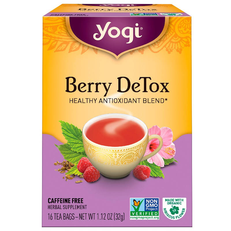 

Yogi Tea, Berry DeTox, Без кофеина, 16 чайных пакетиков, 1.12 унций (32 г)