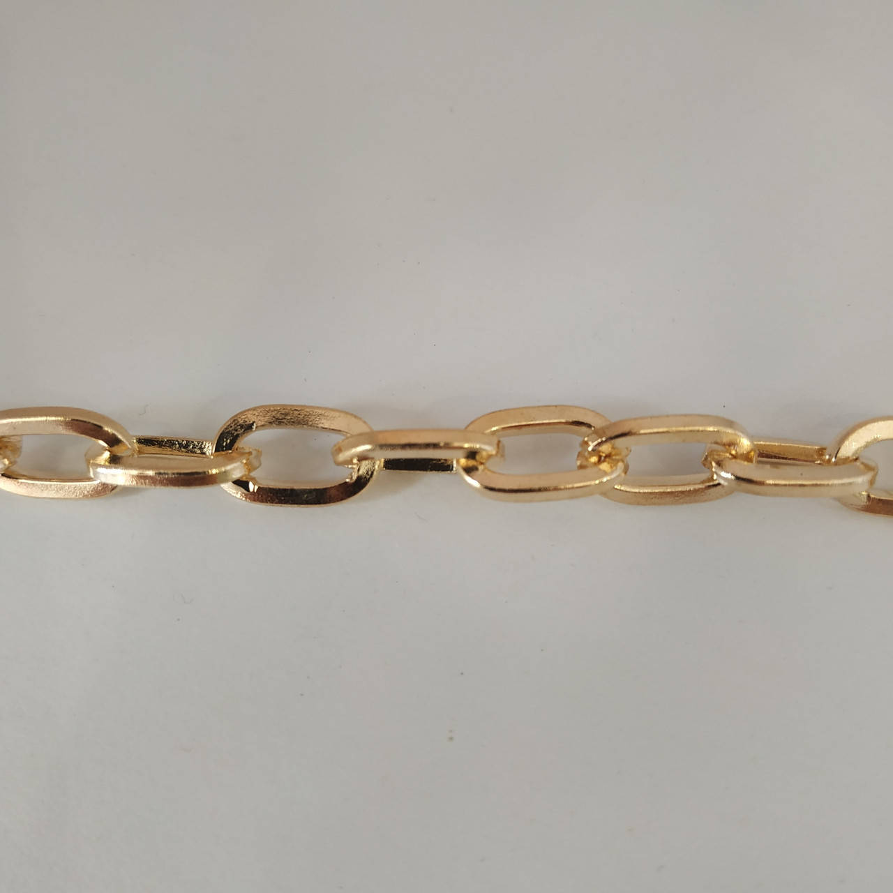 

Цепочка якорная стальная золото ширина наружная 14мм, высота 9мм, толщина 2мм, Золотистый