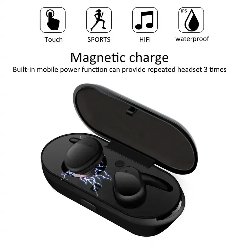 

Наушники TWS Y30 Bluetooth 5.0, Черный