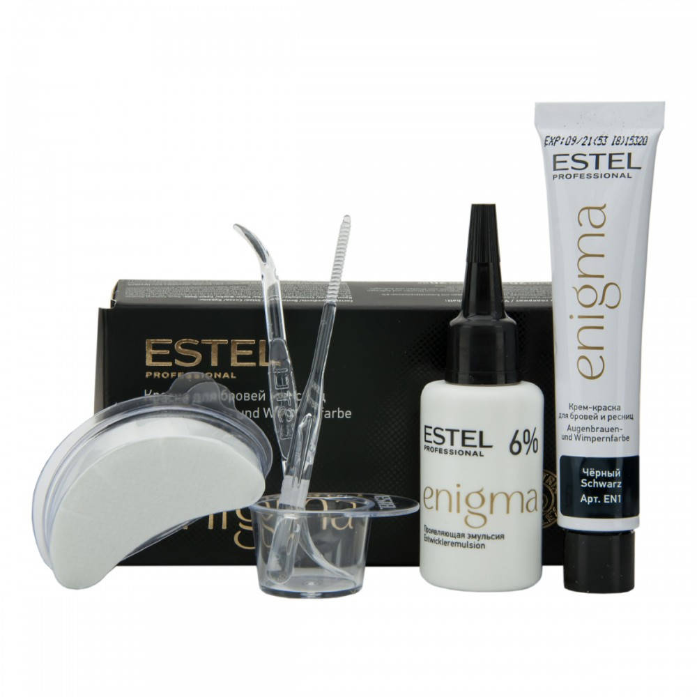 

Краска для бровей и ресниц Estel Professional Enigma черный, 2х20 мл
