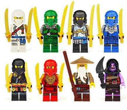 

Фигурки, человечки, ниндзяго Ninjago для лего lego 8 штук