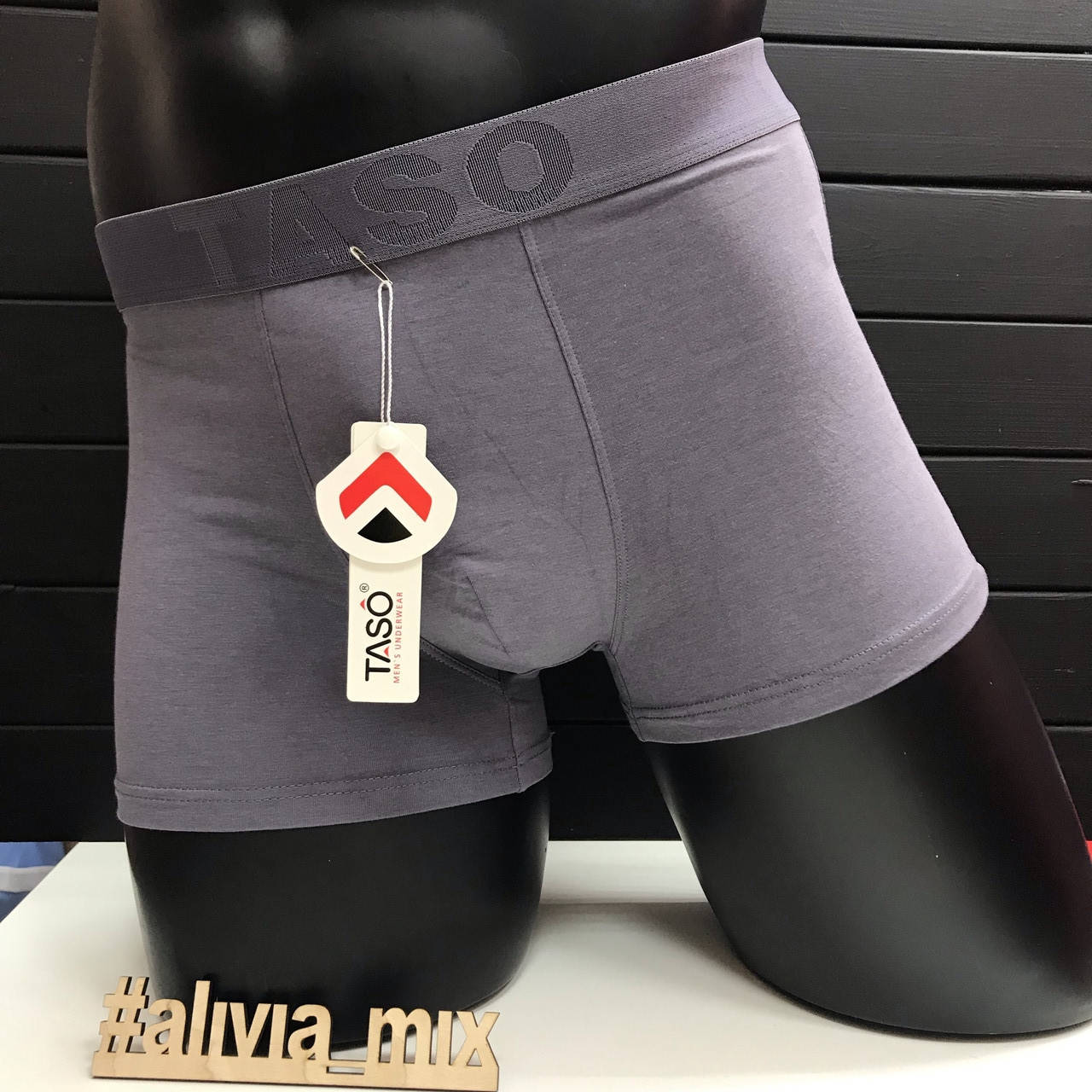 

Мужские боксеры хлопок+бамбук TASO 2XL, Серый