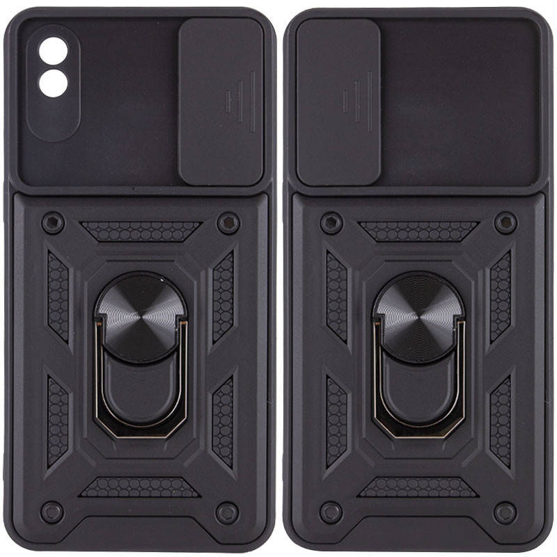 

Чехол Armor для Xiaomi Redmi 9A чохол с кольцом редми 9а с защитой камеры чорний цвет, Красный