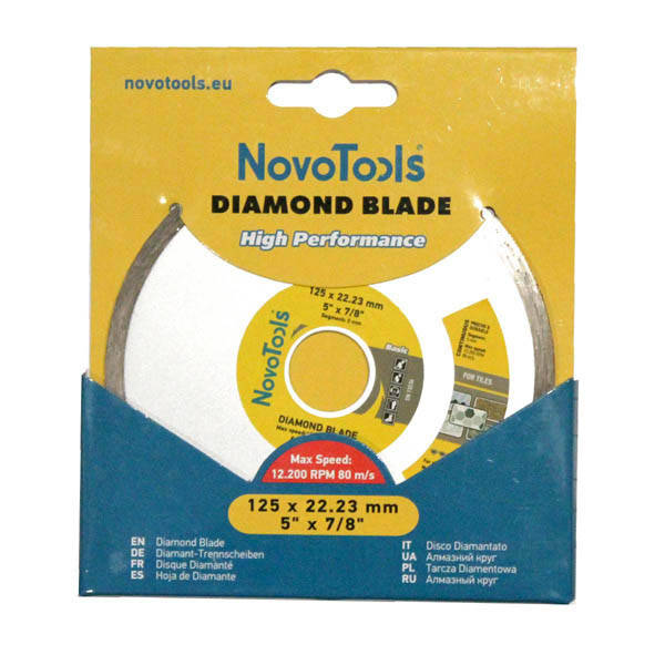 

Диск алмазный NovoTools Basic 125 мм*5 мм*22,23 мм Плитка