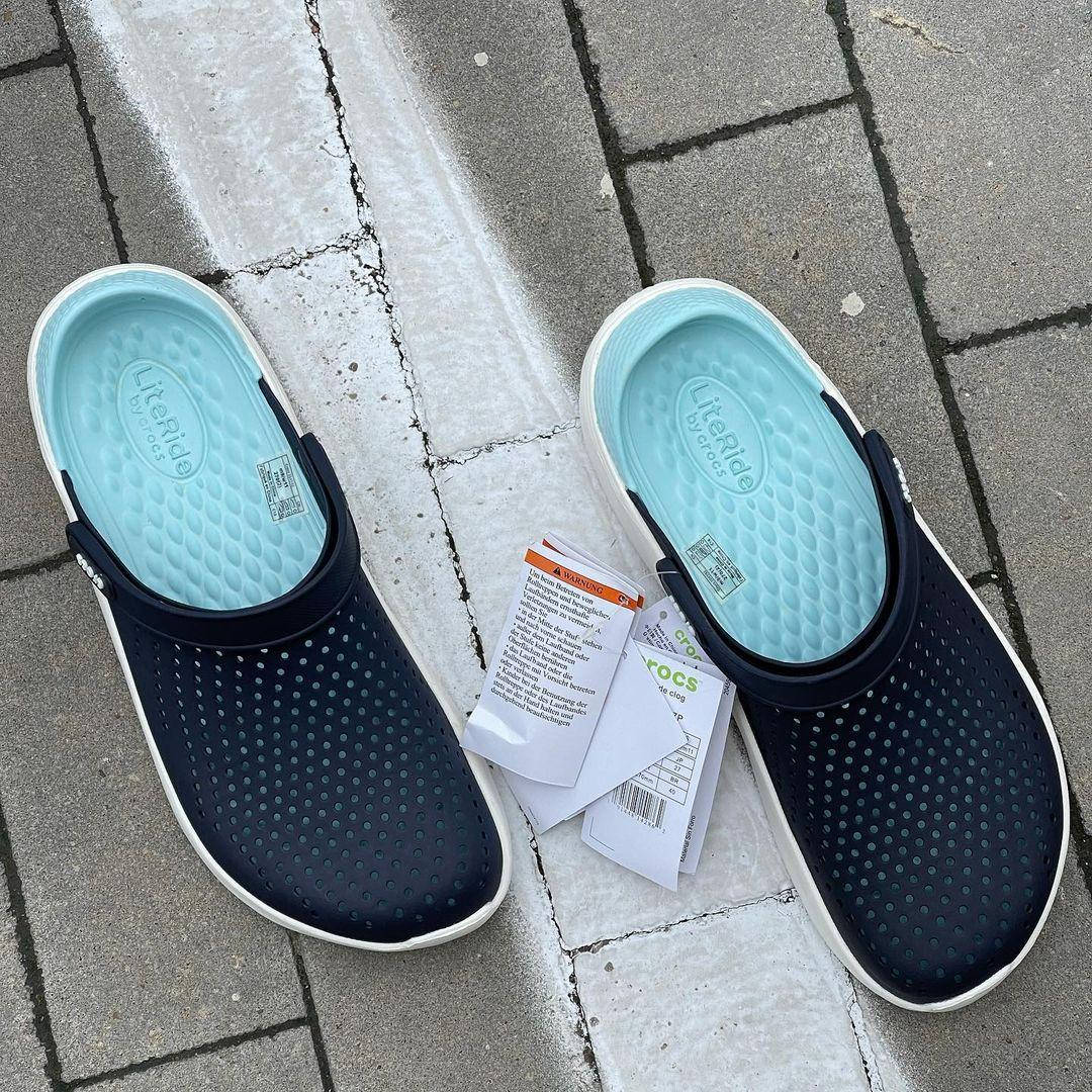 

Кроксы crocs мужские сабо lite ride оригинал 43, Черный