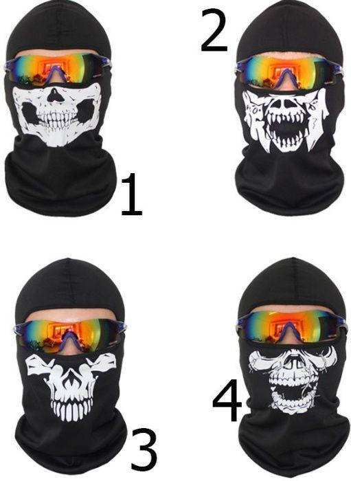 

Балаклава маска с черепом / спандекс коттон / баф /подшлемник