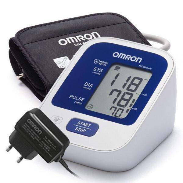 

Автоматический тонометр OMRON M2 Classic с универсальной веерообразной манжетой 22-42 см и адаптером сети