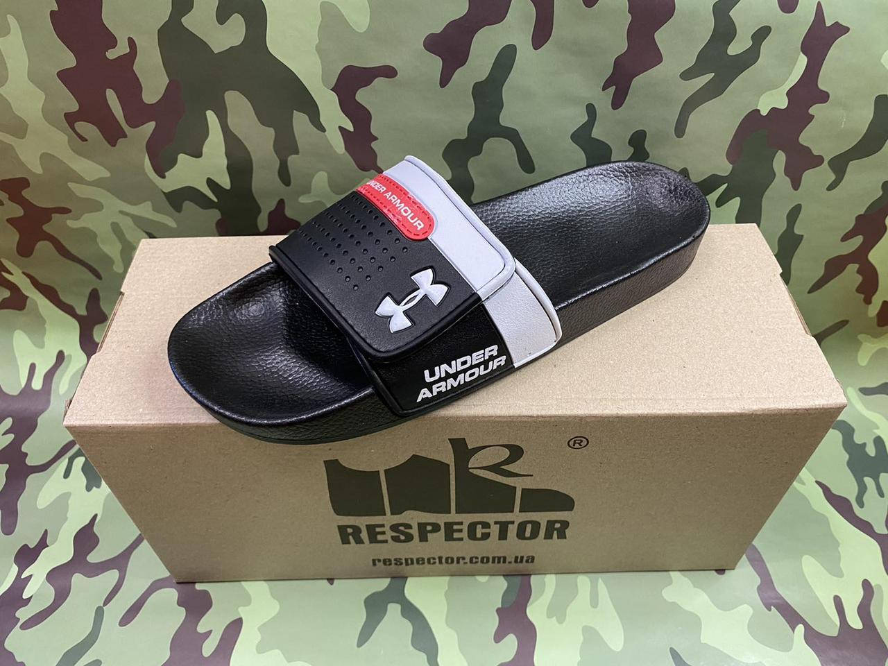 

Under Armour мужские шлёпанцы черные на липучке