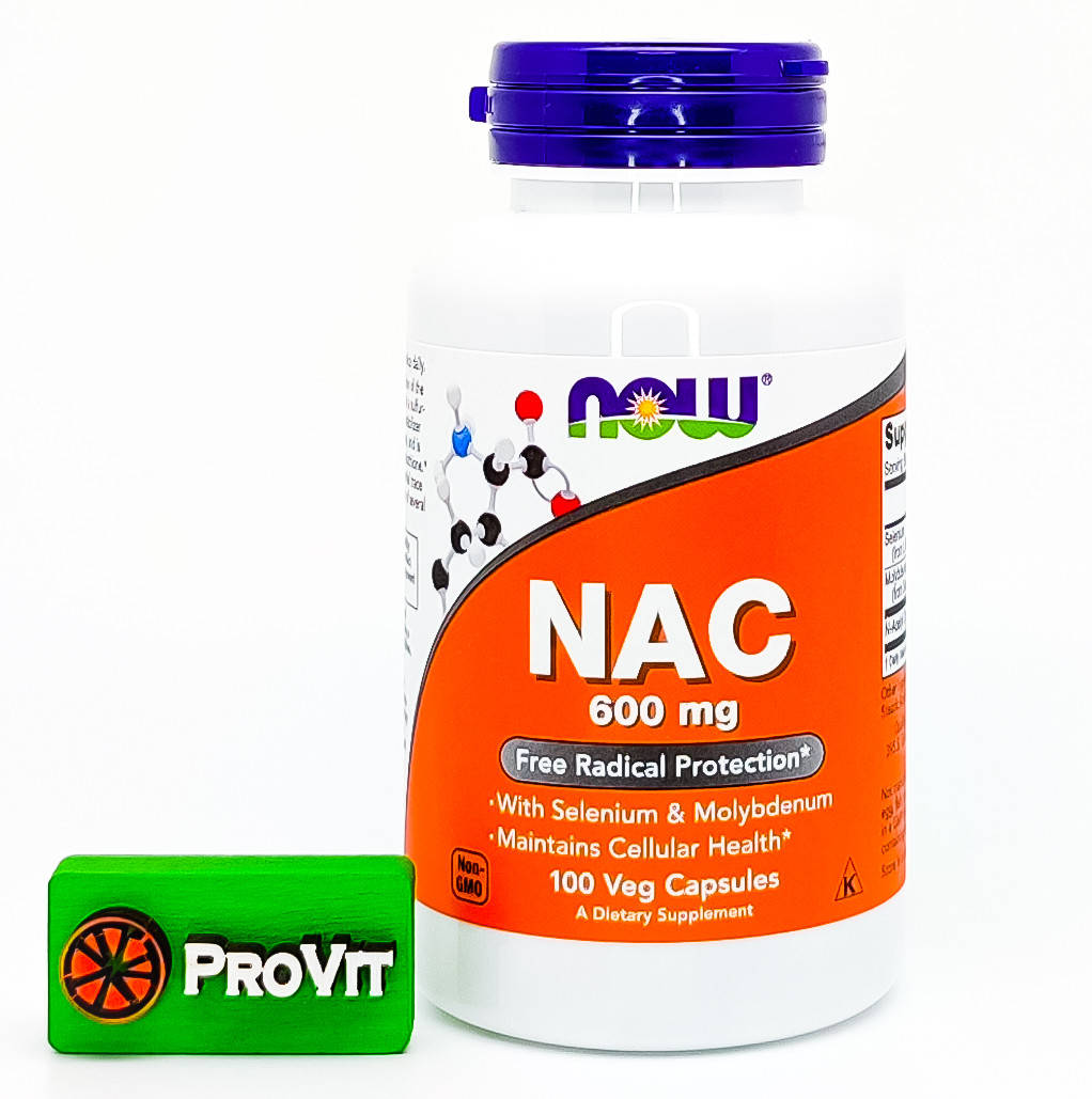 

Ацетилцистеин США!! Now Foods NAC 600 мг 100 кап.