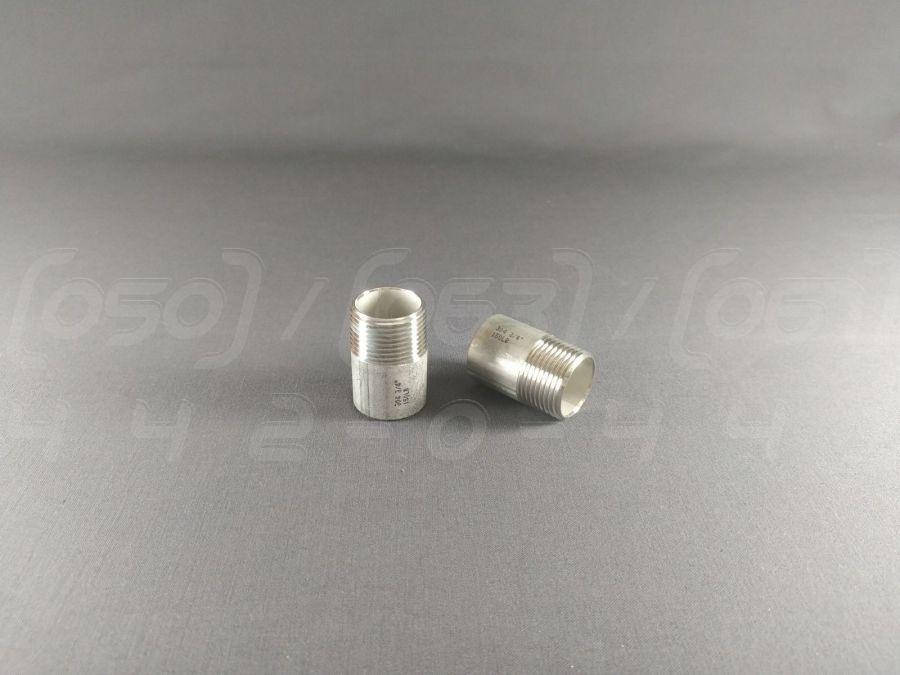 

Різьба Ду 20 (3/4") нержавіюча (ніпель приварний) AISI 304, Серый