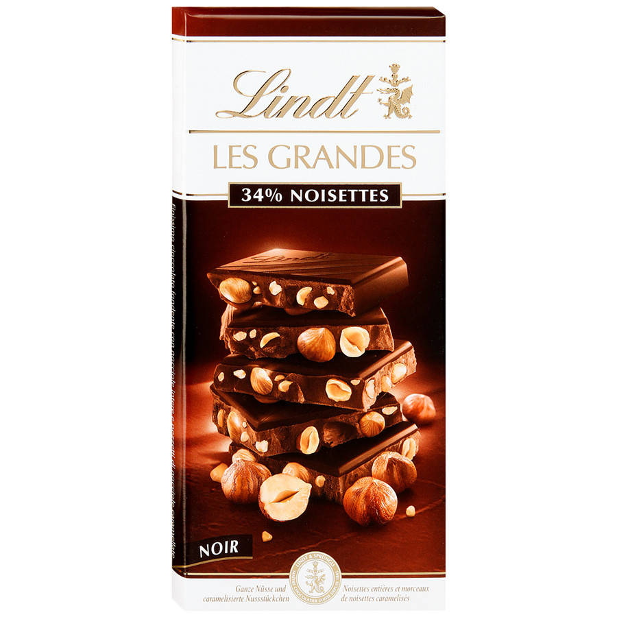 

Шоколад Lindt Les Grandes Haselnuss Dark Chocolate 150 g