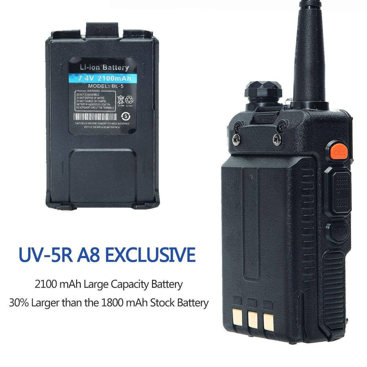 

Усиленный аккумулятор Baofeng батарея для Baofeng UV-5R 2100mah