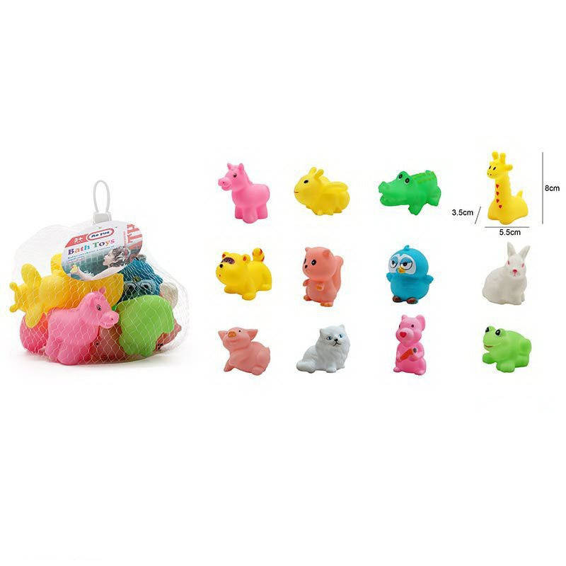 

Игрушка для купания AY002G животные от 5см до 8см, пищалка, Разные цвета