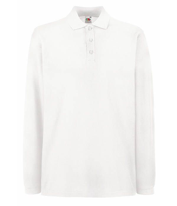 

Мужская футболка поло с длинным рукавом S Белый