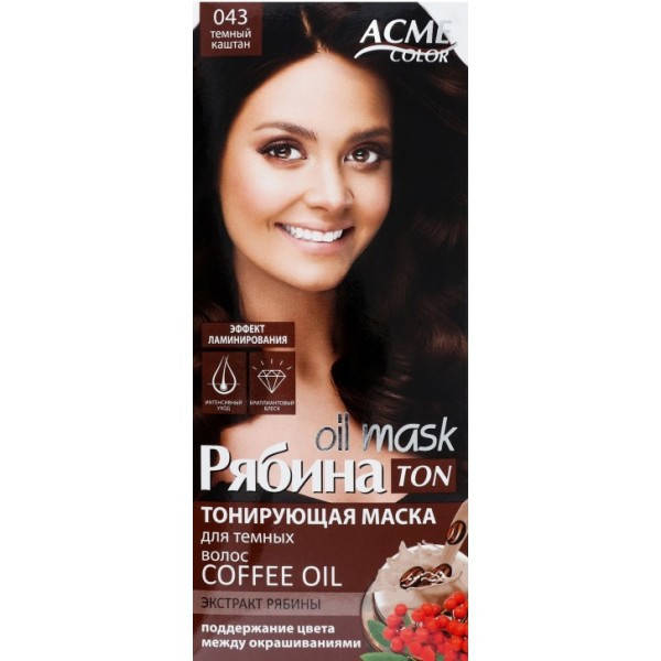 

Тонирующая маска для волос Acme Color Рябина 043 Темный Каштан