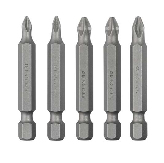 

Комплект отверточных насадок PH1, PH2, PZ1, PZ2 1/4"*50мм, ACR, S2, уп. 5шт., STORM INTERTOOL VT-0205