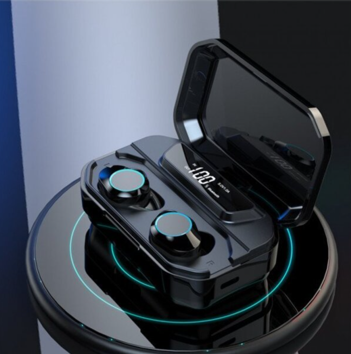 

Беспроводные сенсорные блютуз наушники AirPlus Pro TWS G02 вакуумные c кейсом Power bank 3300mah, Черный