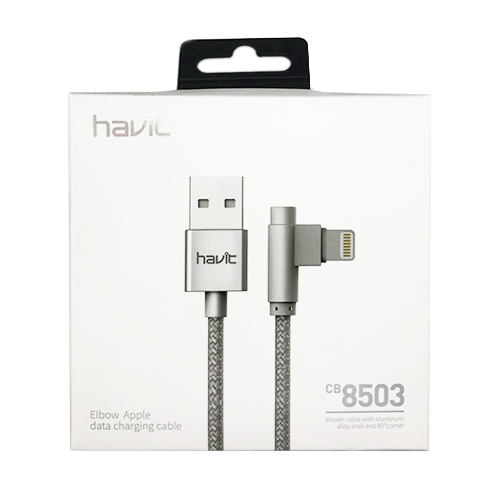 

Кабель Lightning Havit HV-CB8503 угловой 1м (2A)