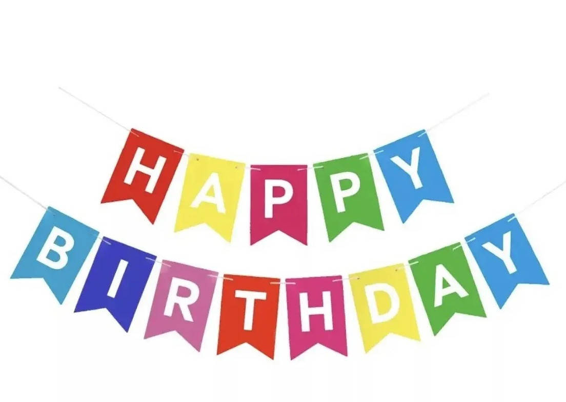 

Гирлянда "Happy Birthday", разноцветная