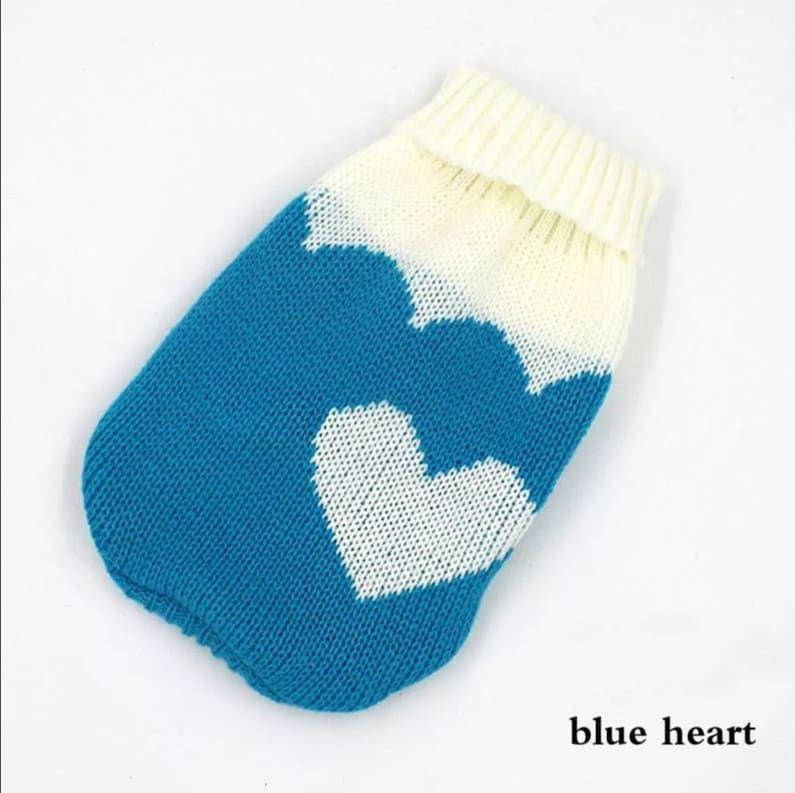 

Свитер тёплый для собак и кошек Синее Сердце