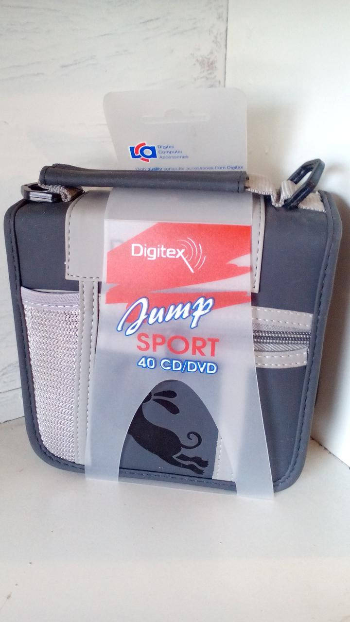 

Сумка для компакт-дисков КАЧЕСТВО DIGITEX на 40 CD DVD плотные конверты, Серый