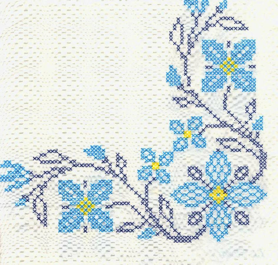 

Салфетки декупажные украинская вышивка синяя 6361