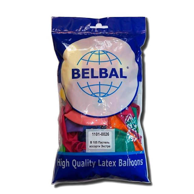 

Воздушные шары Belbal пастель 12"(30 см) ассорти 50 шт, Разные цвета
