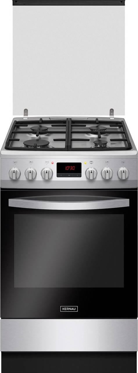 

Газовая плита Kernau KFC 6010 GE CI X с электрической духовкой